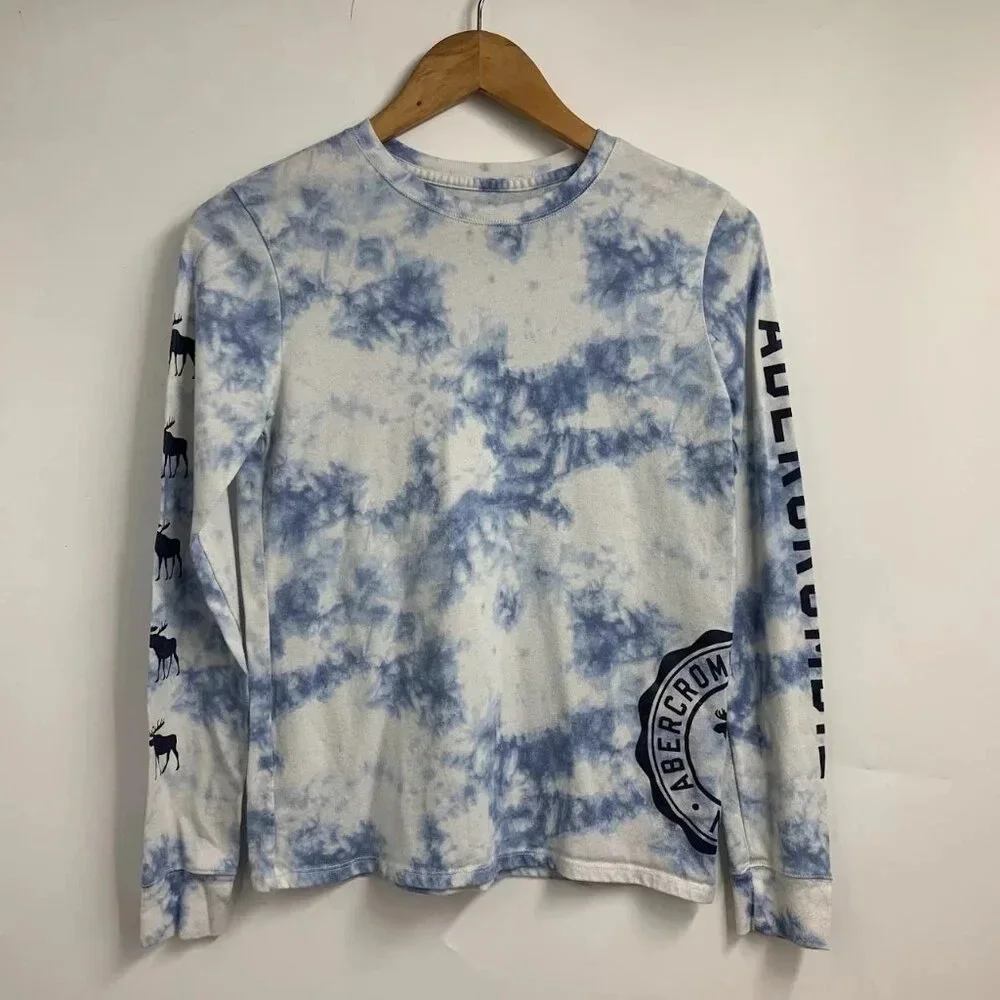Abercrombie&Fitch Boys Camouflage & Tie Dye Long Sleeve Crew Neck Shirts Sz 11/1